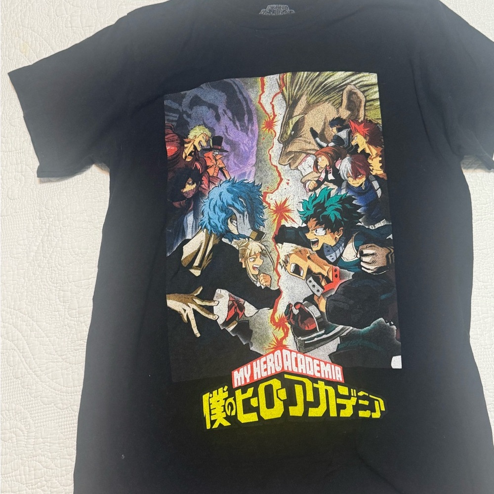 My Hero Academia Black Graphic Tee - Anime Character Print